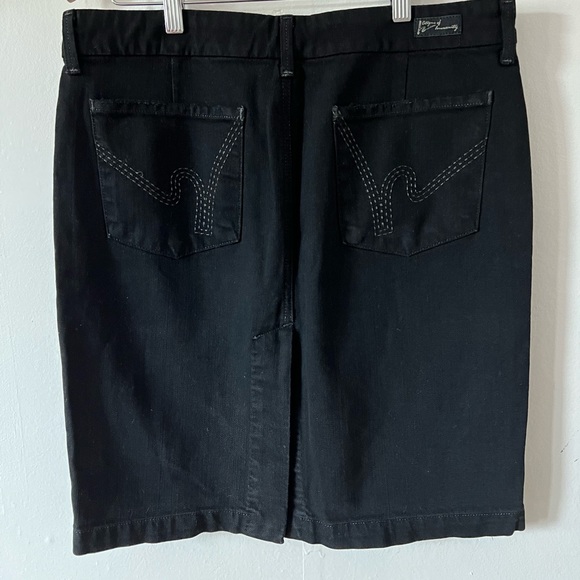 VTG 2003 Citizens 5 pocket black denim skirt sz 30 - Picture 9 of 13